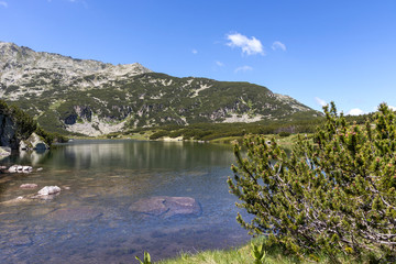 Fototapeta na wymiar Landscape with The Stinky Lake (Smradlivoto Lake), Rila mountain, Bulgaria