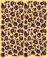 seamless leopard skin print, with ornaments
