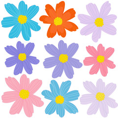 graceful collection of cute flowers for your design
