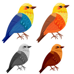 collection of beautiful birds for your design