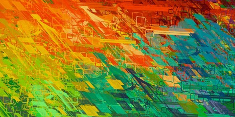 Retro style oil drawing. 2d illustration. Texture backdrop painting.