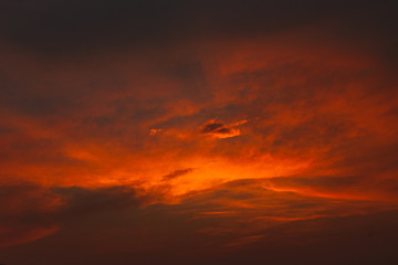Dramatic Orange Sky