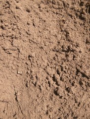 Wet river sand with traces and patterns