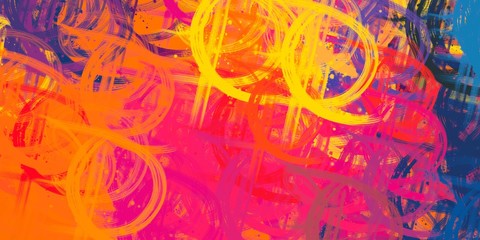 Decorative oil painting. Vibrant dynamic art. 2d illustration. Texture backdrop.