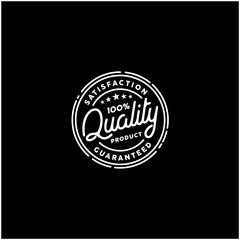 Fototapeta na wymiar 100% Guaranteed Quality Product Stamp label logo design