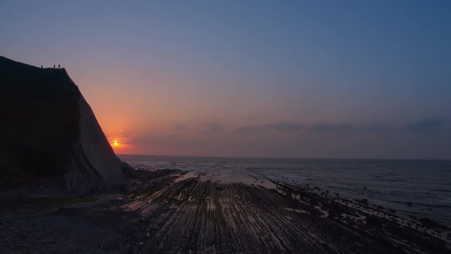 Flysch landscape at twilight