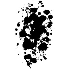 Fototapeta premium Abstract isolated black ink vector splash. Grunge element for paper design.