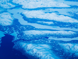 Aerial view of a National Park in Alaska, USA