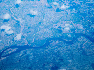 Naklejka premium Aerial view of a National Park in Alaska, USA