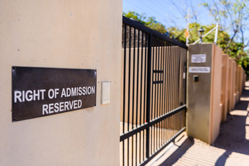 Sign outside a guest house saying 