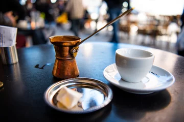 Fotobehang Greek Coffee in a Cafe © Matthew