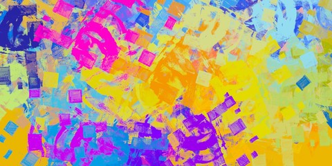 Decorative oil painting. Vibrant dynamic art. 2d illustration. Texture backdrop.