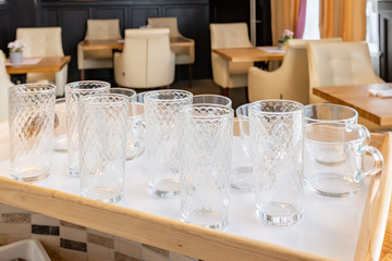 tumbler glasses on a tray
