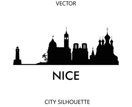 Nice skyline silhouette vector of famous places