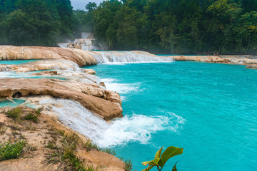 Cascadas de Agua Azul waterfalls. Agua Azul. Yucatan. Mexico