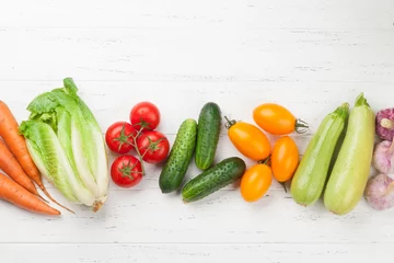 Foto op Plexiglas Assorted raw organic vegetables © karandaev