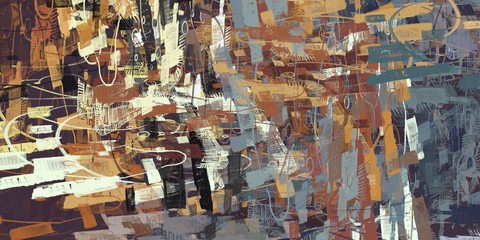 Canvas painting. Colorful background texture. 2d illustration. Texture backdrop. © Jakub