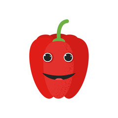 Isolated cute cartoon red pepper drawing