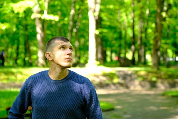 Happy young man. Portrait of young man in casual fashion clothes. 