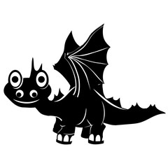 Black silhouette of a dinosaur on a white background.