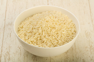 Raw rice heap