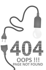 Error 404. Page not found. vector