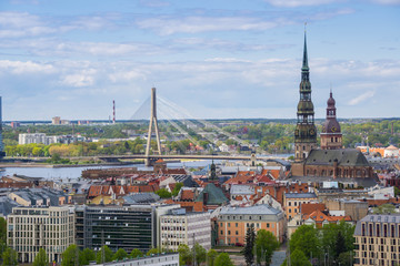 Fototapeta na wymiar Riga old town panorama