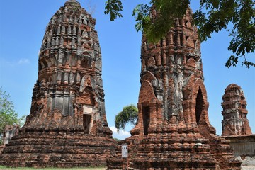ancient temple in ayutthaya thailand
