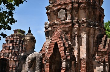 ancient temple in Ayutthaya thailand 