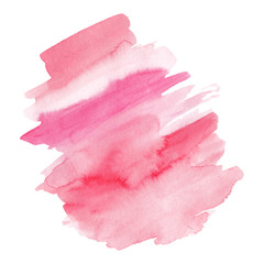 Watercolor background, pink and red spot 