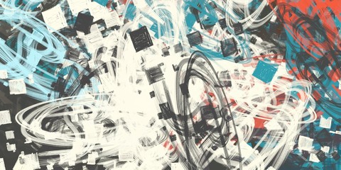 Poster oil painting element. 2d illustration. Texture backdrop.