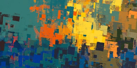 Poster oil painting element. 2d illustration. Texture backdrop.