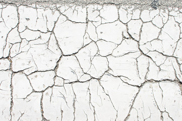 White cracked paint.