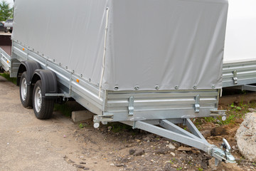 Open road trailer. Shop selling car trailers.