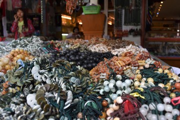 market in thailand selling beads