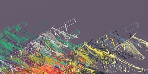 Handmade surreal abstract pattern. Modern artistic canvas. 2d illustration. Texture backdrop painting.