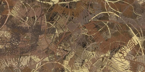 Crazy sketch random pattern. Creative chaos and variety. Modern art drawing painting. 2d illustration. Digital texture wallpaper. Artistic sketch draw backdrop material. 