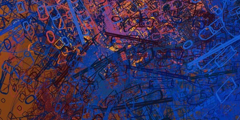 Crazy sketch random pattern. Creative chaos and variety. Modern art drawing painting. 2d illustration. Digital texture wallpaper. Artistic sketch draw backdrop material. 