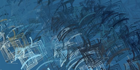 Crazy sketch random pattern. Creative chaos and variety. Modern art drawing painting. 2d illustration. Digital texture wallpaper. Artistic sketch draw backdrop material. 