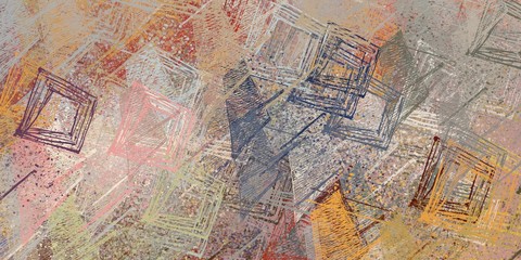 Crazy sketch random pattern. Creative chaos and variety. Modern art drawing painting. 2d illustration. Digital texture wallpaper. Artistic sketch draw backdrop material. 