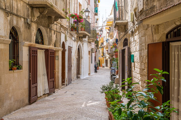 Fototapeta na wymiar Scenic sight in old town Bari, Puglia (Apulia), southern Italy.