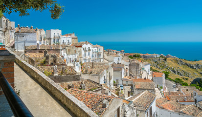 Scenic sight in Monte Sant'Angelo, ancient village in the Province of Foggia, Apulia (Puglia), Italy.