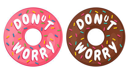 Vector illustration of sweet donut.