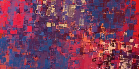 Fototapeta premium Canvas painting. Colorful background texture. 2d illustration. Texture backdrop.