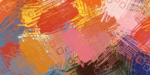 Crazy sketch random pattern. Creative chaos and variety. Modern art drawing painting. 2d illustration. Digital texture wallpaper. Artistic sketch draw backdrop material. 