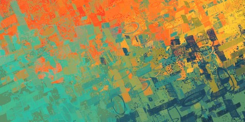 Crazy sketch random pattern. Creative chaos and variety. Modern art drawing painting. 2d illustration. Digital texture wallpaper. Artistic sketch draw backdrop material. 