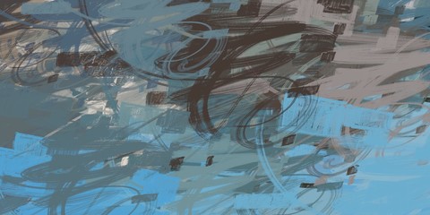 Crazy sketch random pattern. Creative chaos and variety. Modern art drawing painting. 2d illustration. Digital texture wallpaper. Artistic sketch draw backdrop material. 