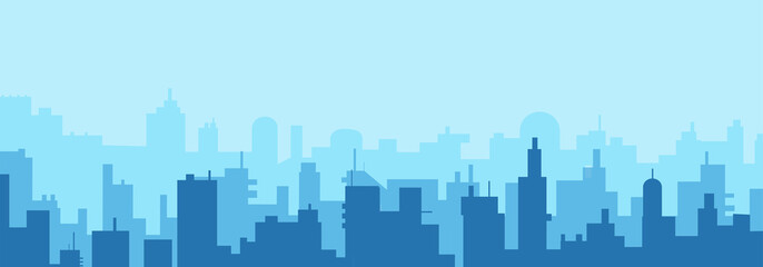 Modern City Skyline silhouette - abstract futuristic business background. Vector illustration