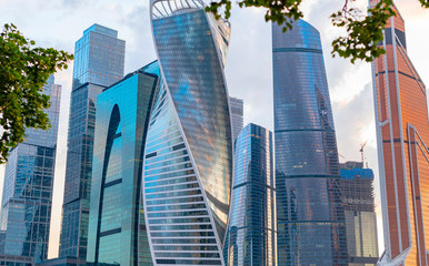 Naklejka premium Moscow City Skyscrapers - Moscow International Business Center