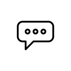 flat bubble chat line icon symbol sign, vector, logo template